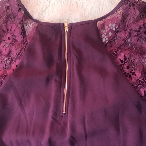 Eyeshadow plum partyformal A line dress long lace sleeves mother of the bride 3X - Picture 11 of 16